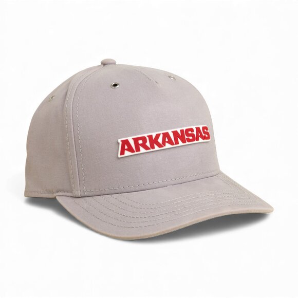 Arkansas Razorbacks ARKANSAS Red 3D Snapback Canvas Hat- Grey - Picture 1 of 3